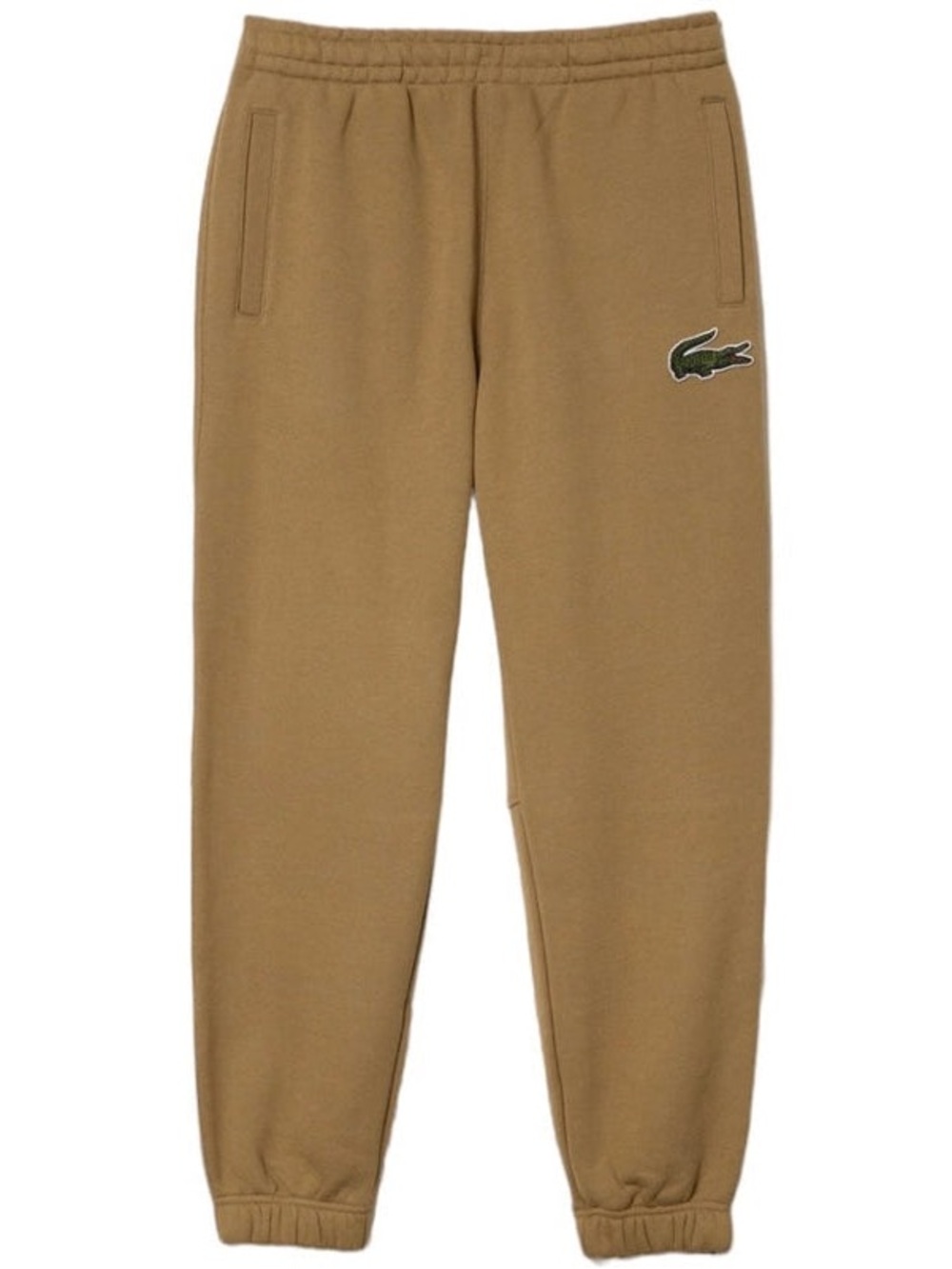 Lacoste Unisex Tan Brown Fleece Relaxed Elastic Waisted Sweatpants Size Large